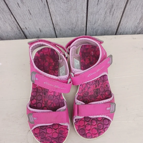 Eddie Bauer Girls 2M Sandals Cascade Hot Pink & Purple Adjustable Hook and Loop‎ - Picture 6 of 9